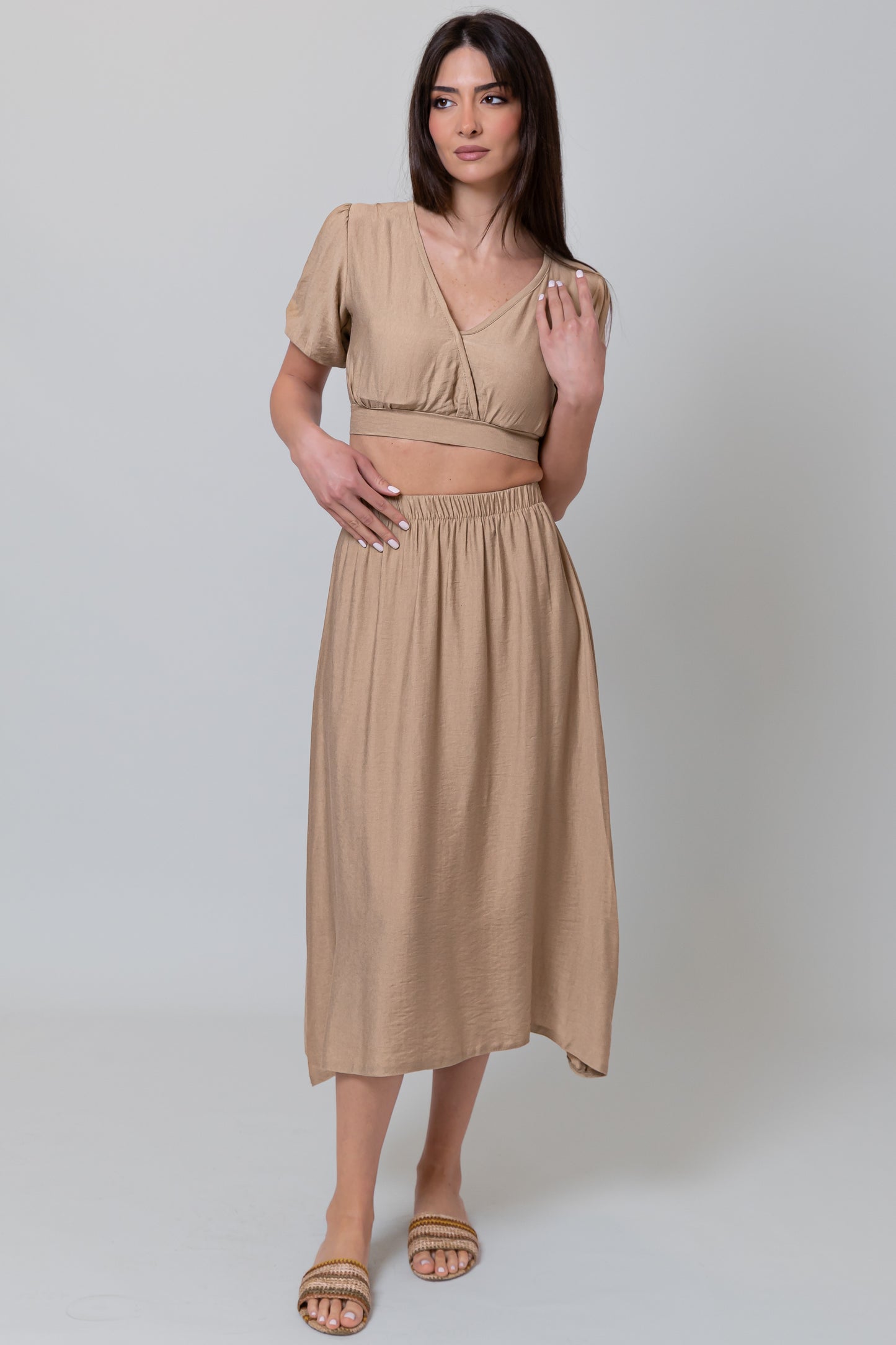 Linen Skirt Set