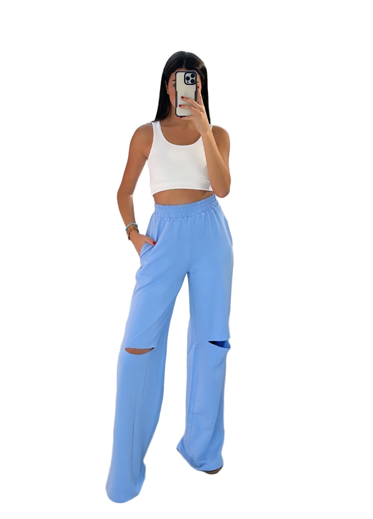 French Terry Cut Out Pants