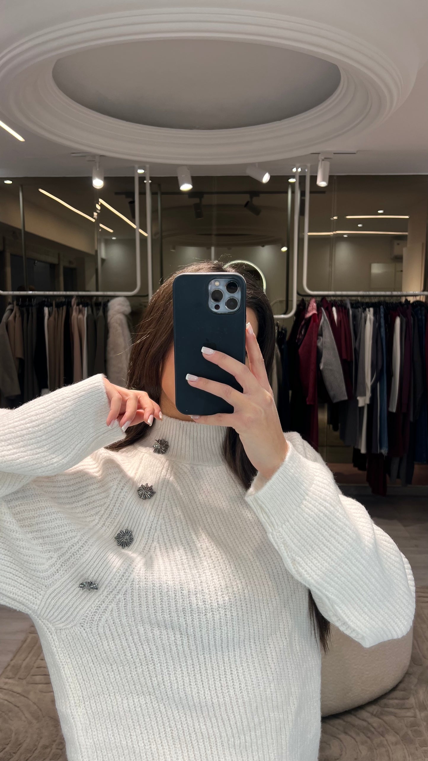Sweater with Silver Buttons