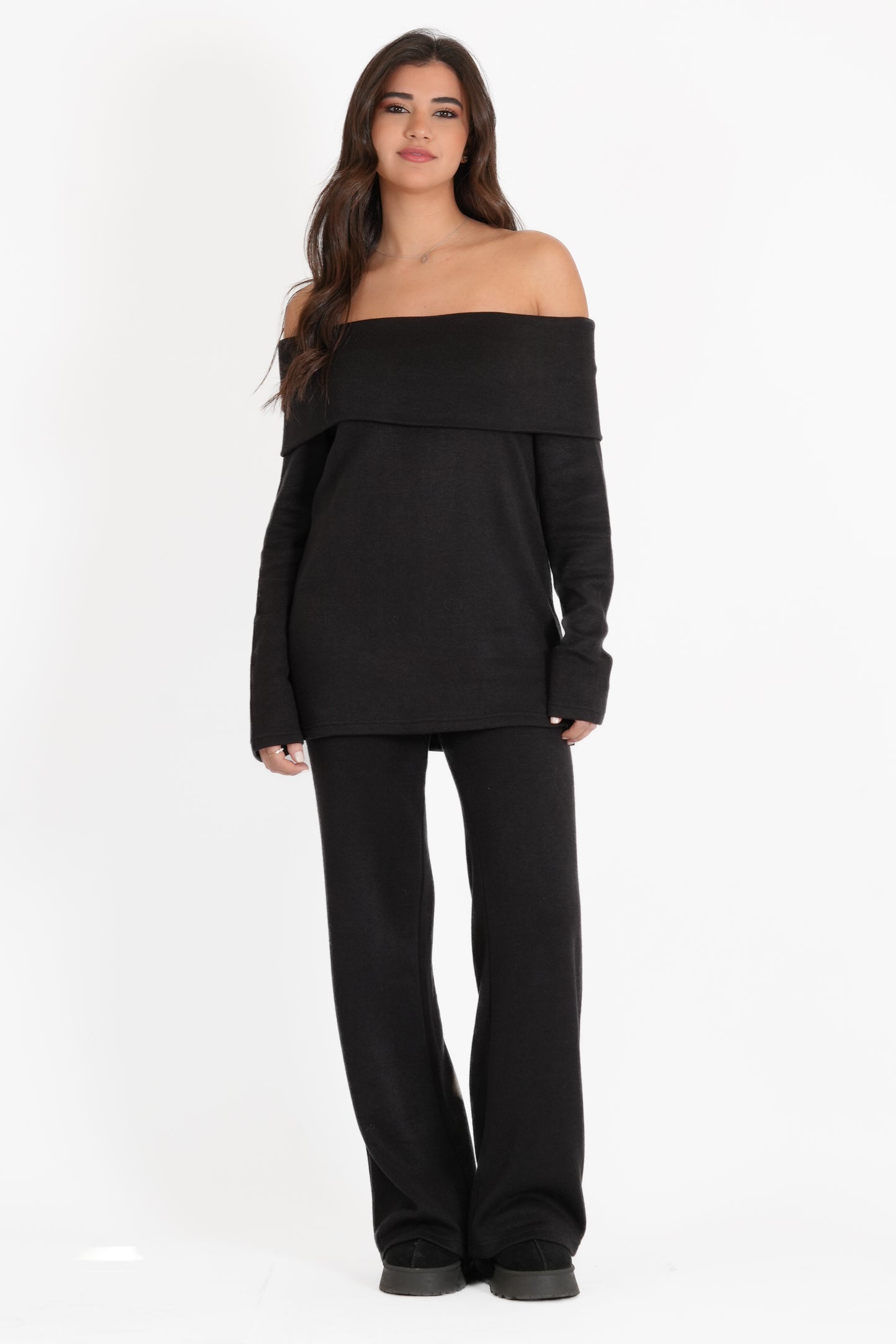Dreamy Cashmere Off-Shoulder Top