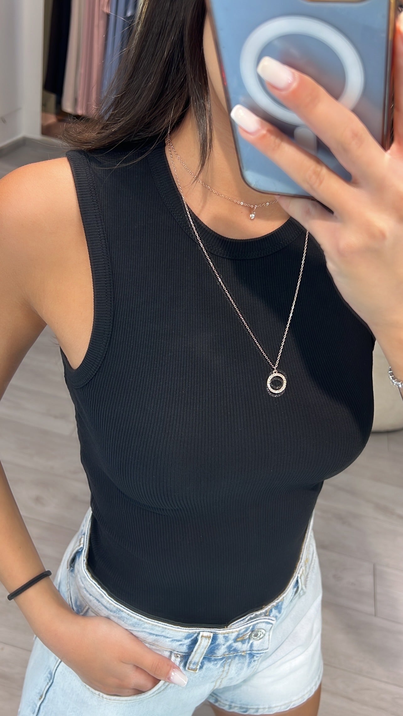Ribbed Tank Top ( Long )