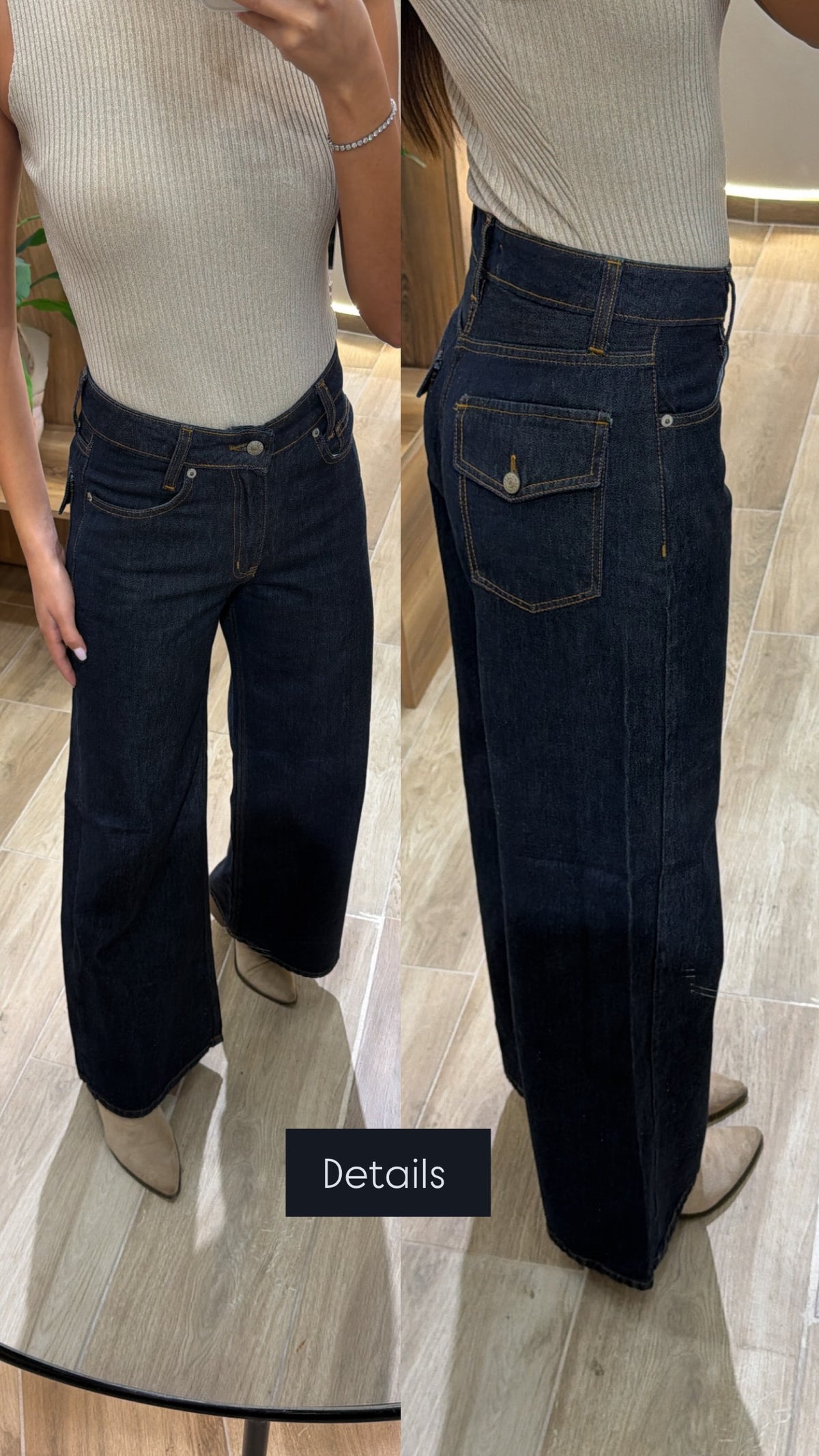 Mid Rise Straight Cut Jeans