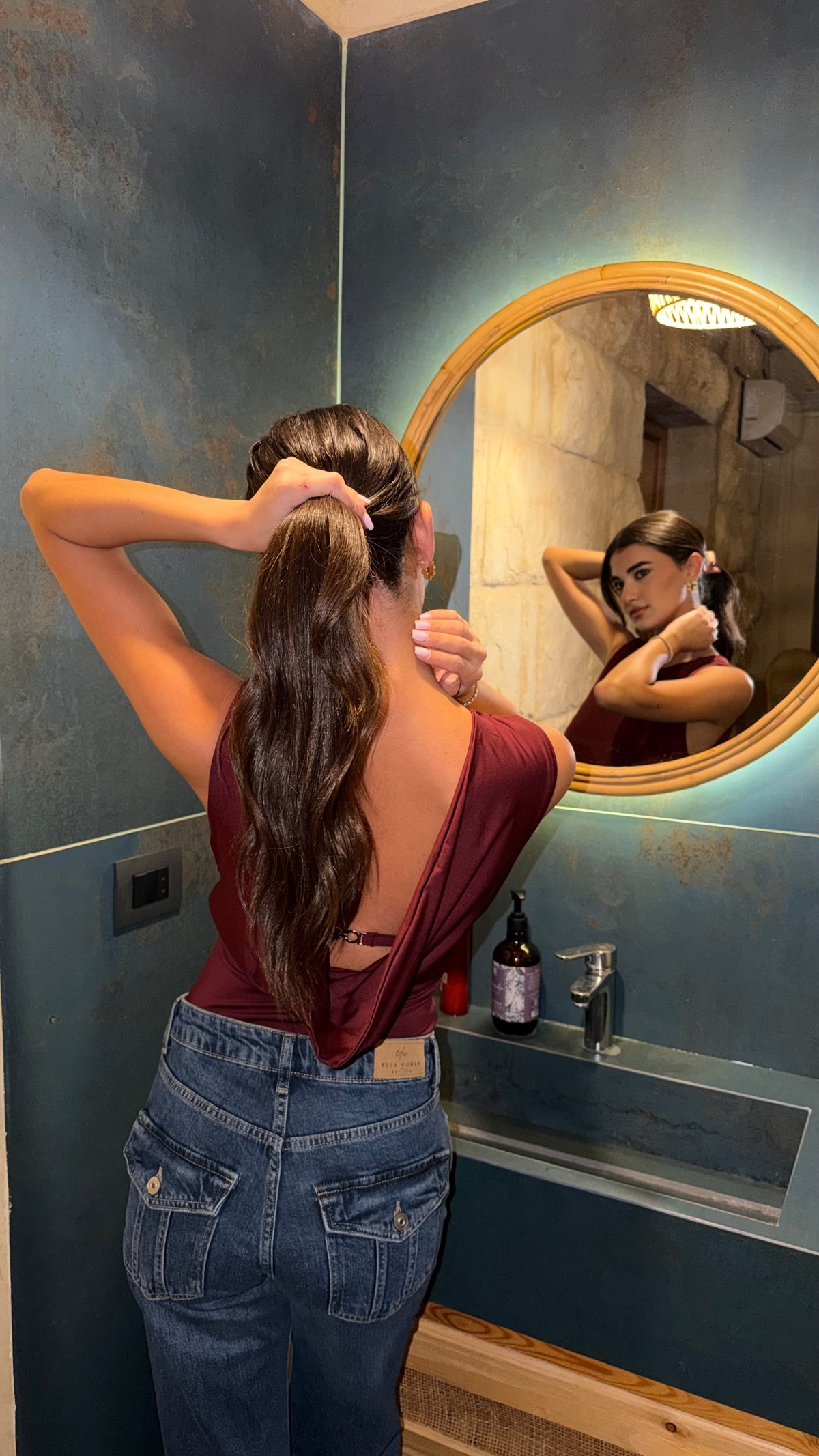 Backless Silver Designed Bodysuit