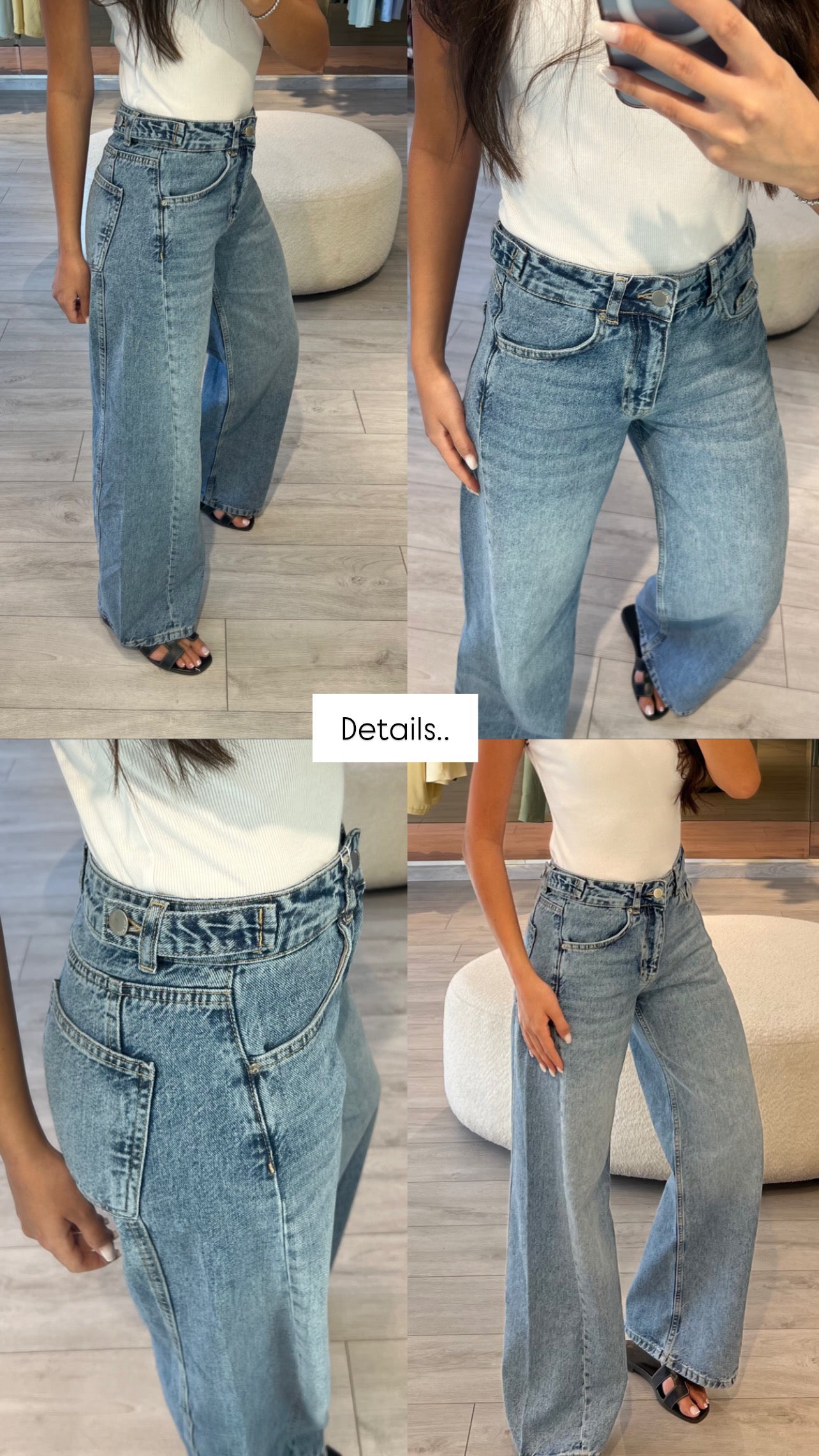 Blue wide leg Jeans