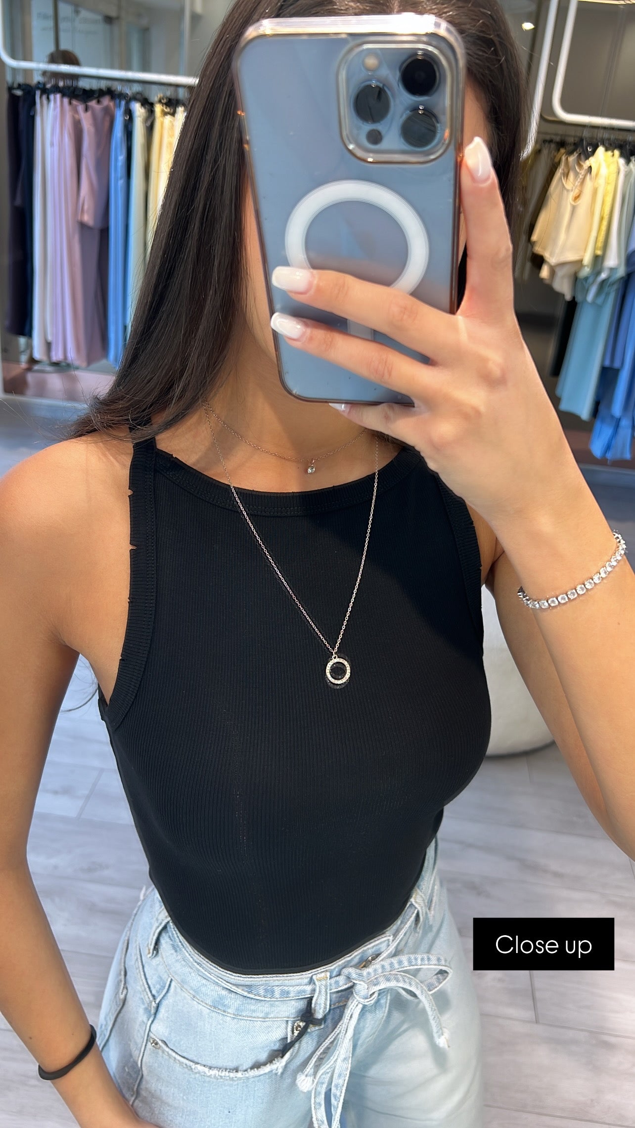 Ribbed halter basic