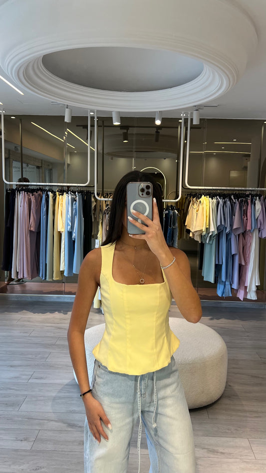 Yellow Corset Top