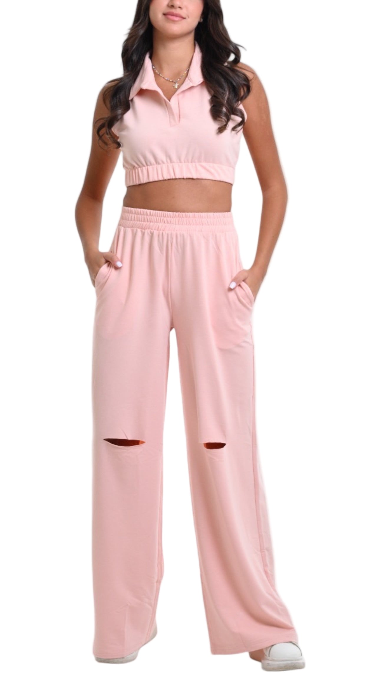 French Terry Cut Out Pants