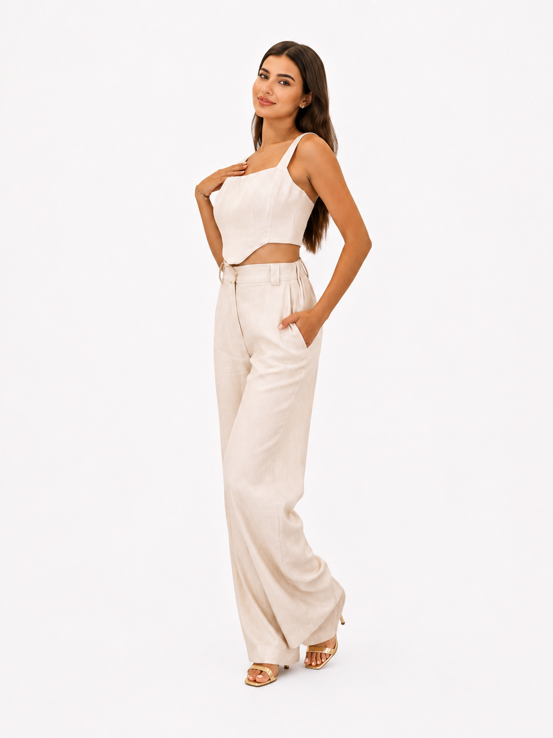 Linen Corset Set