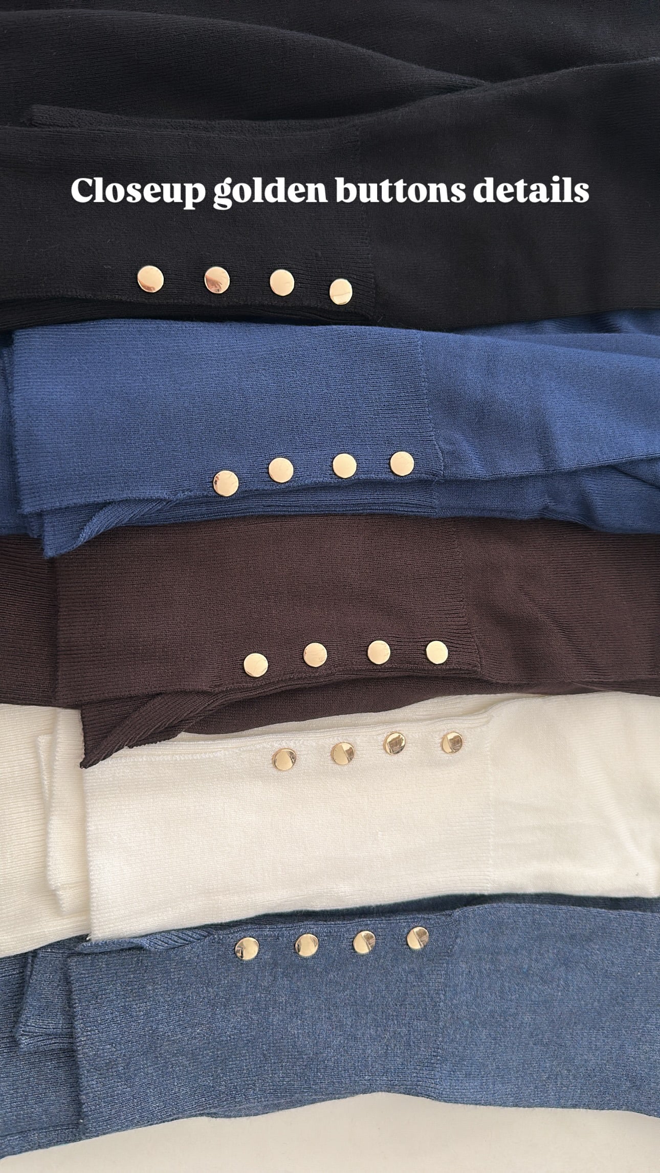 Highneck Wool Golden Buttoned