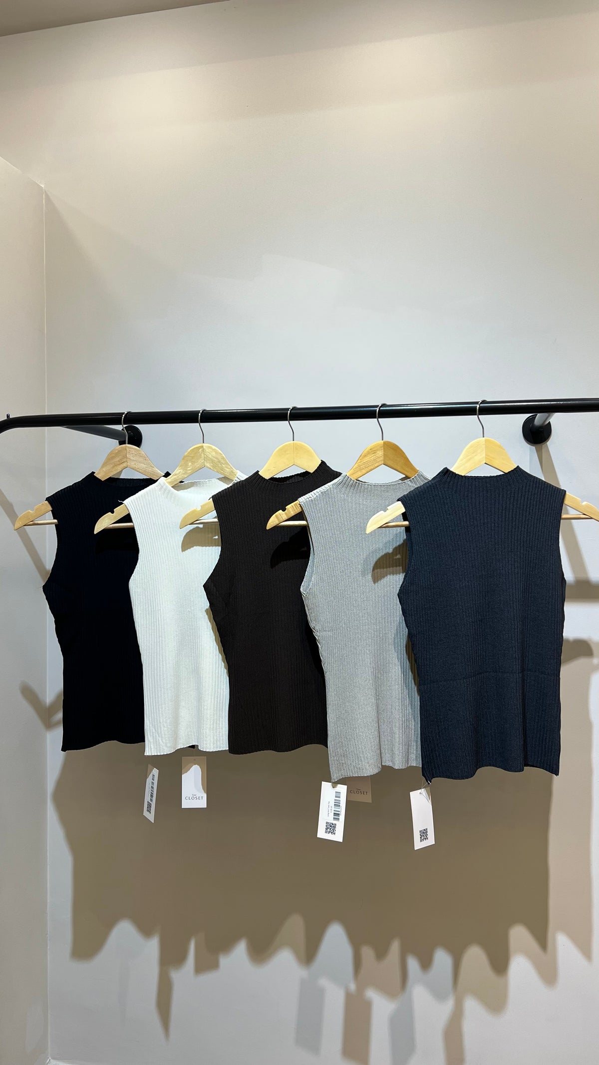 Long ribbed tank top