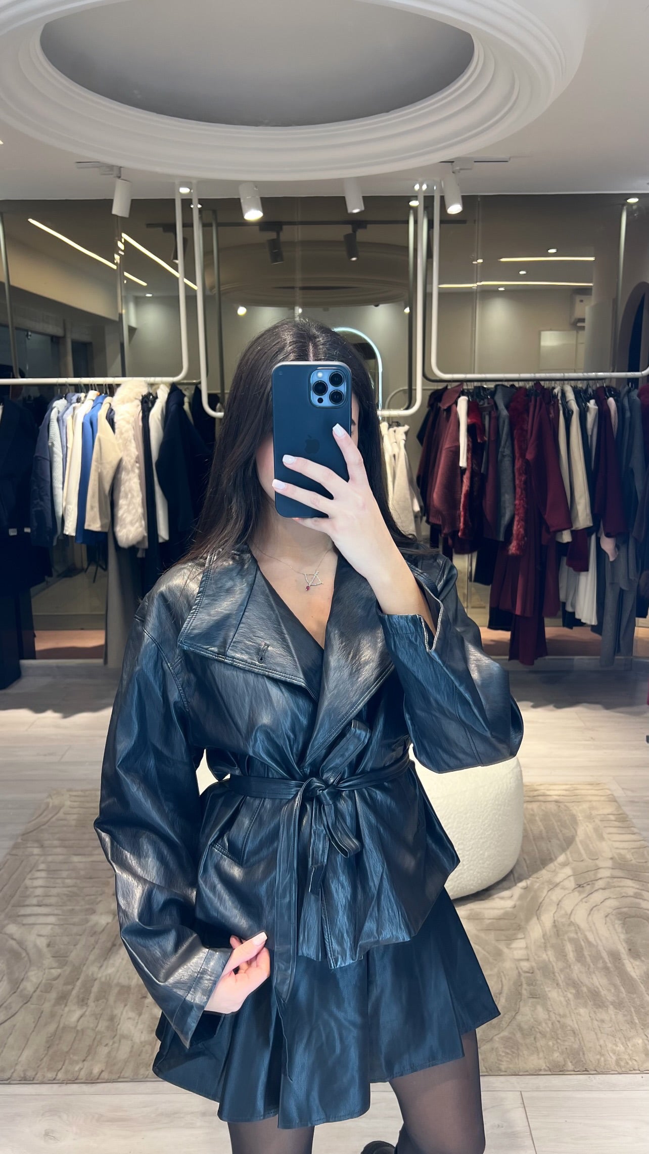 Leather Cape Jacket