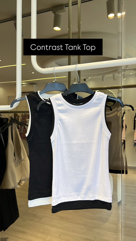 Contrast Tank Top ( Long )