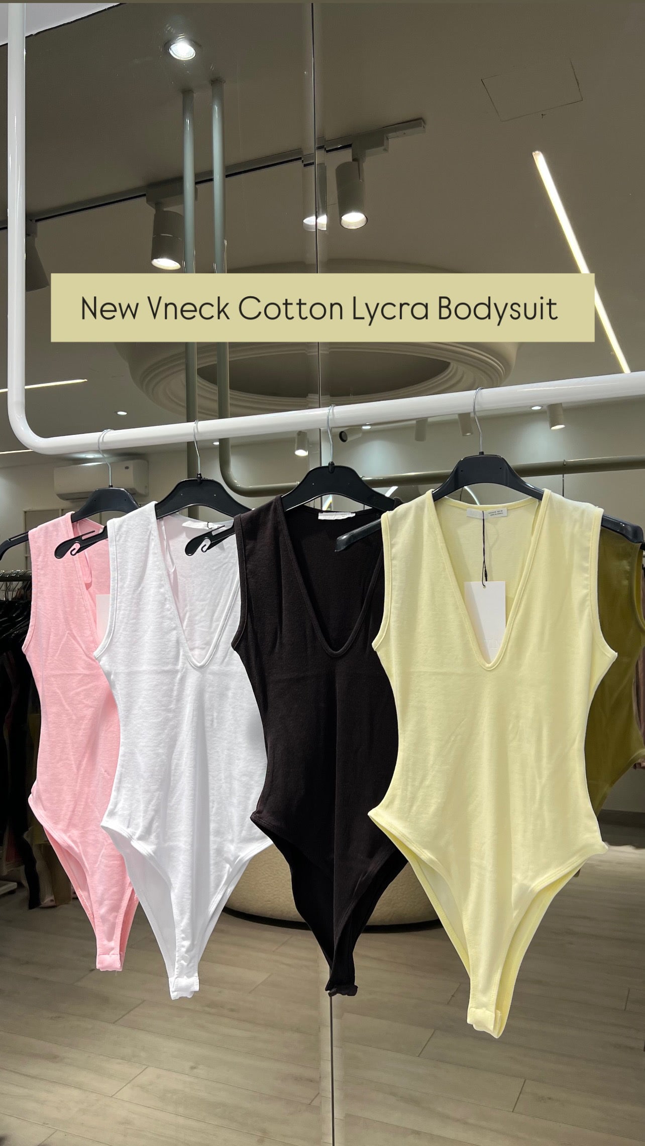 V neck Cotton Lycra Bodysuit