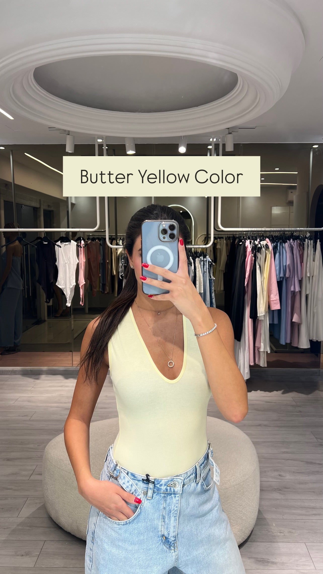 V neck Cotton Lycra Bodysuit