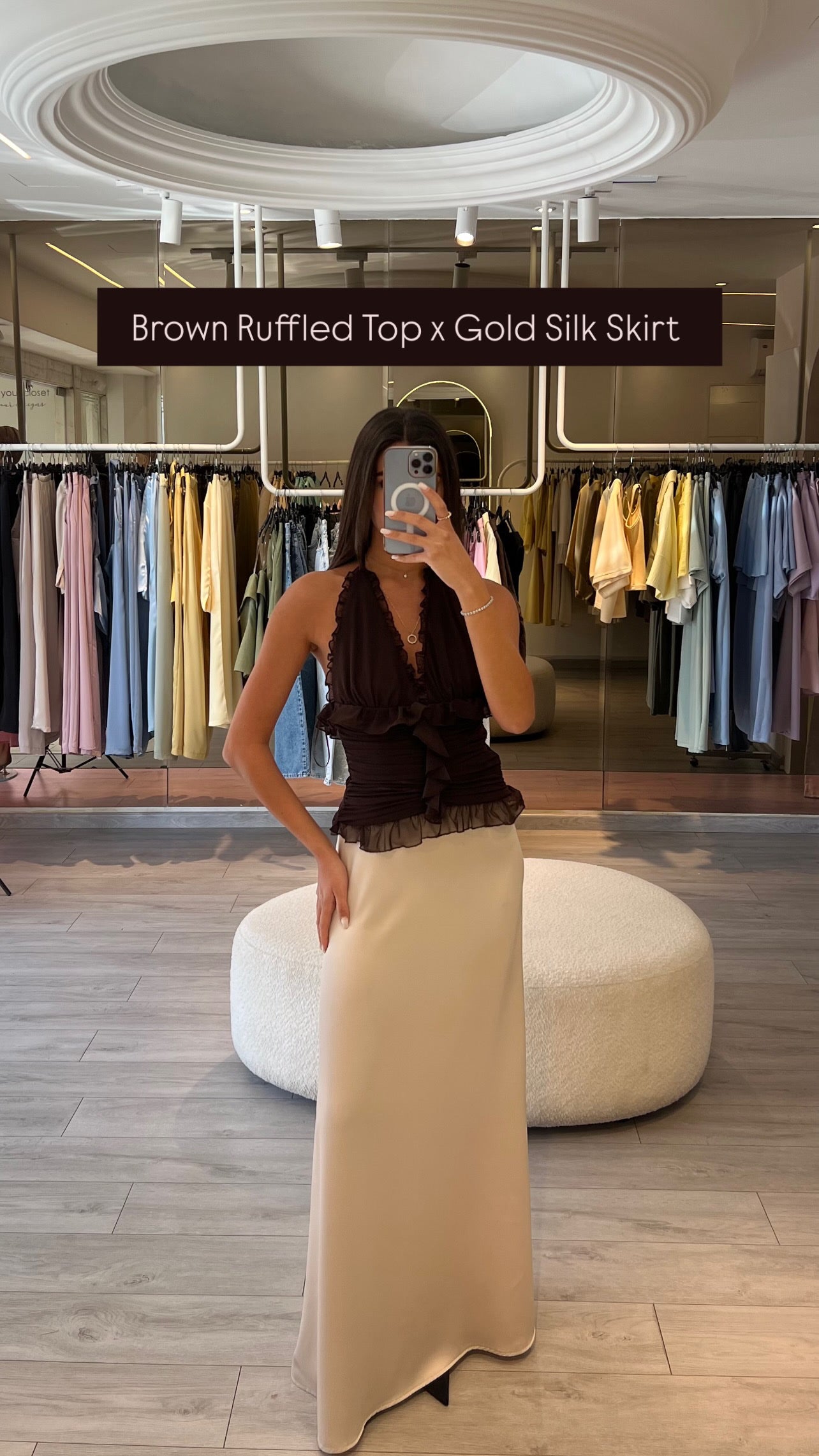 Backless ruffled top