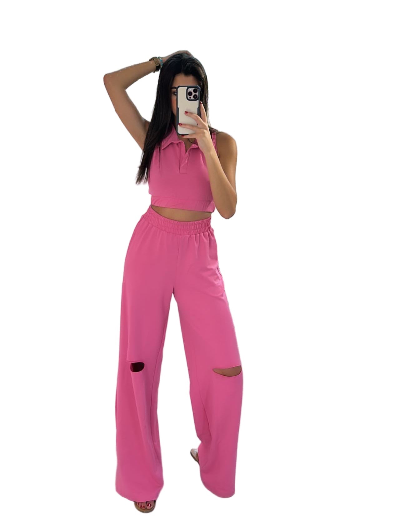 French Terry Cut Out Pants