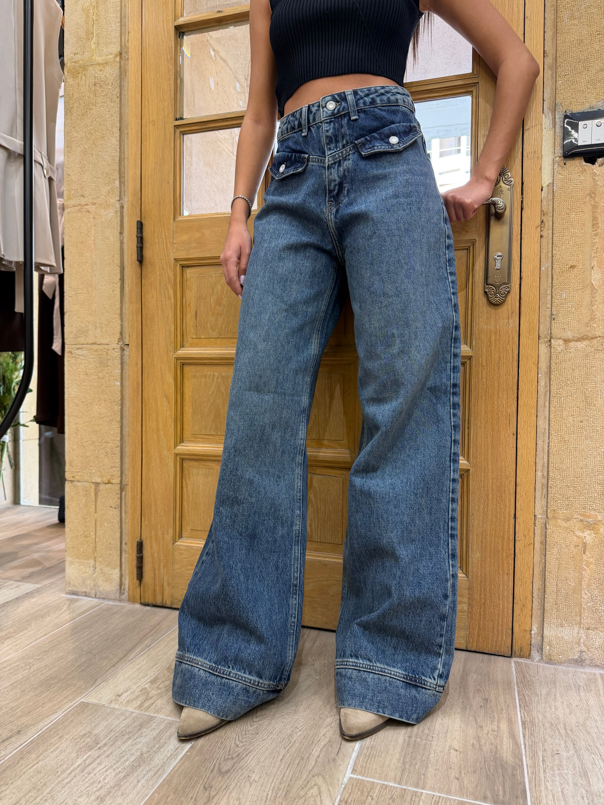 Front Pockets Denim
