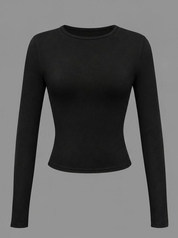 Cotton round neck top