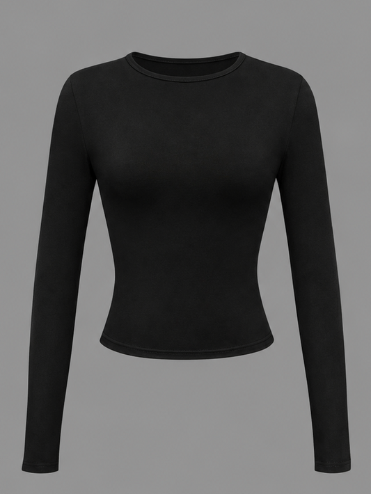 Cotton round neck top