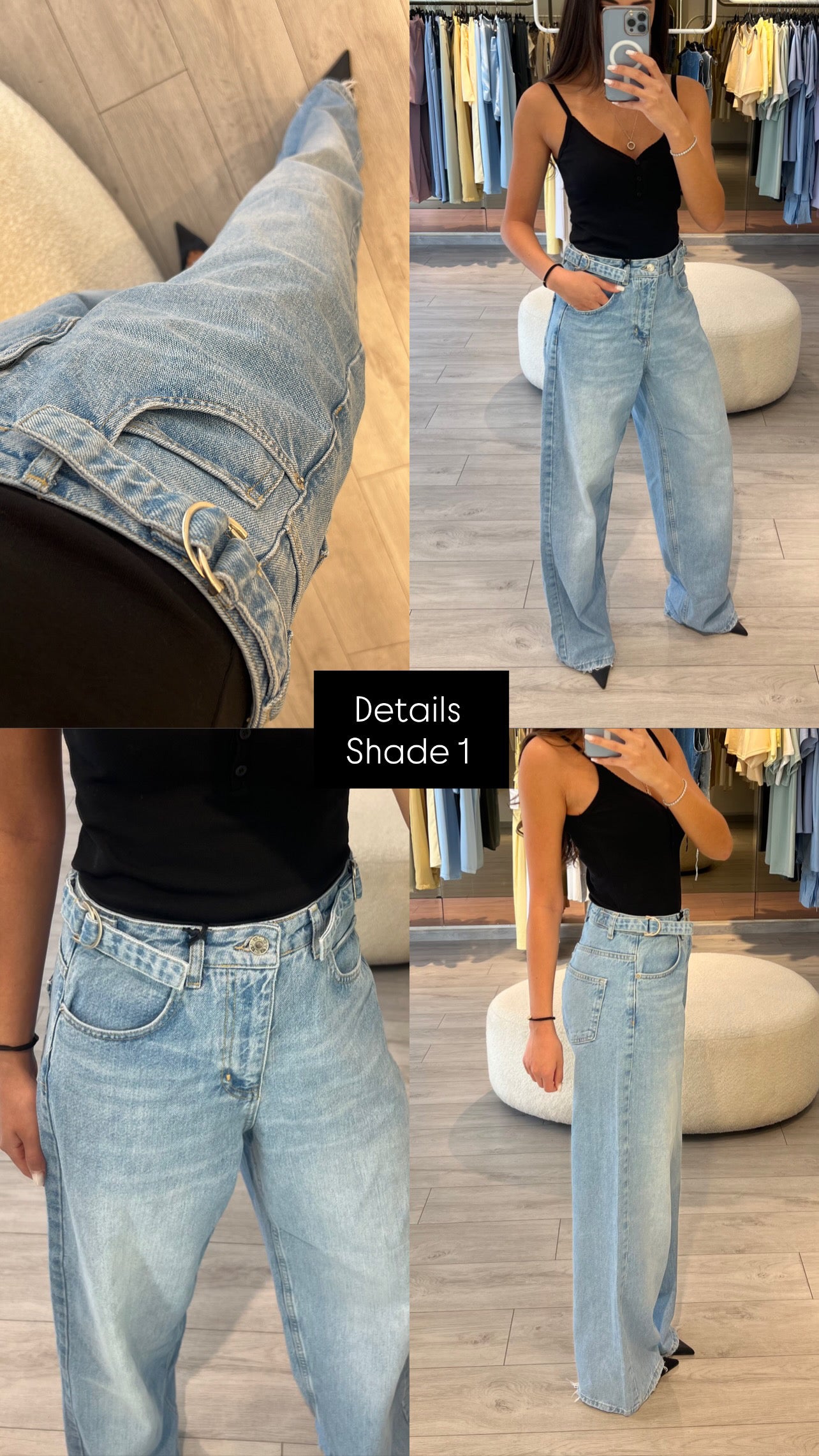 Side - Belted Denim jeans