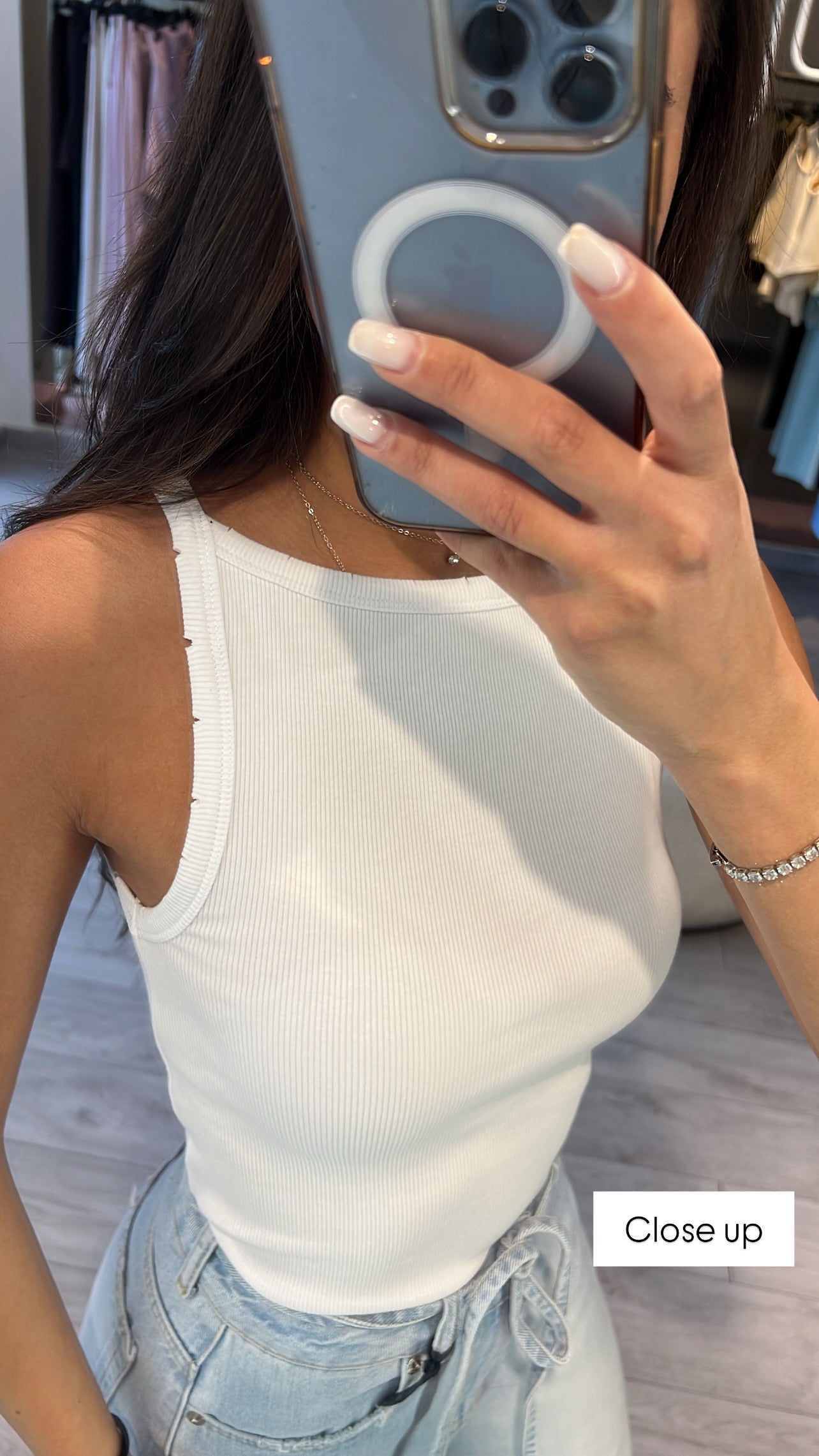 Ribbed halter basic