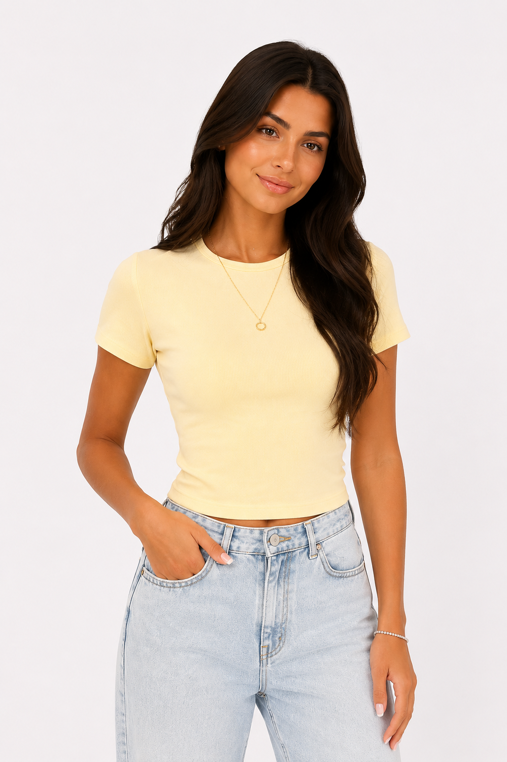 Short Sleeves Basic Fitted