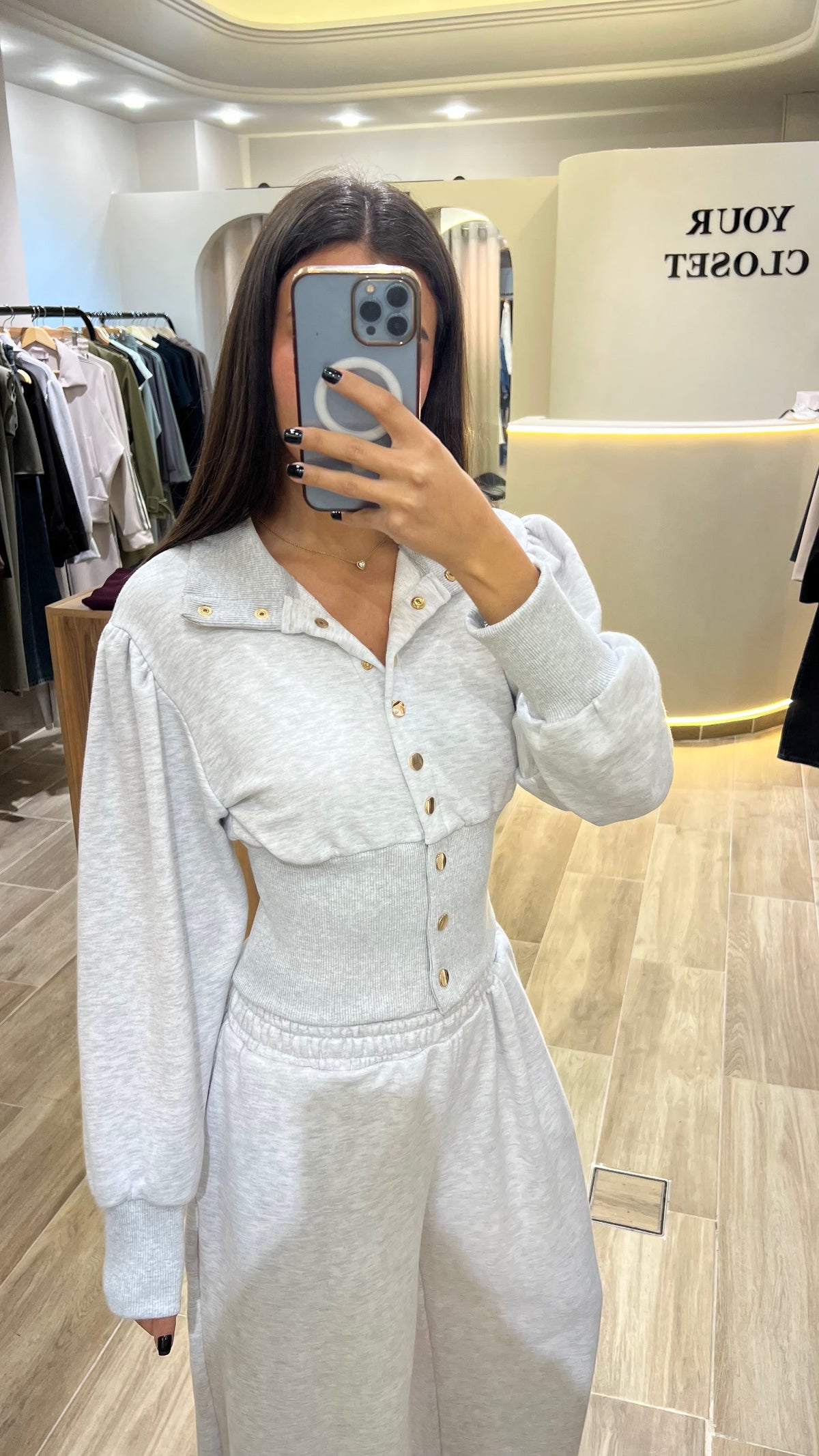 Grey set with buttons
