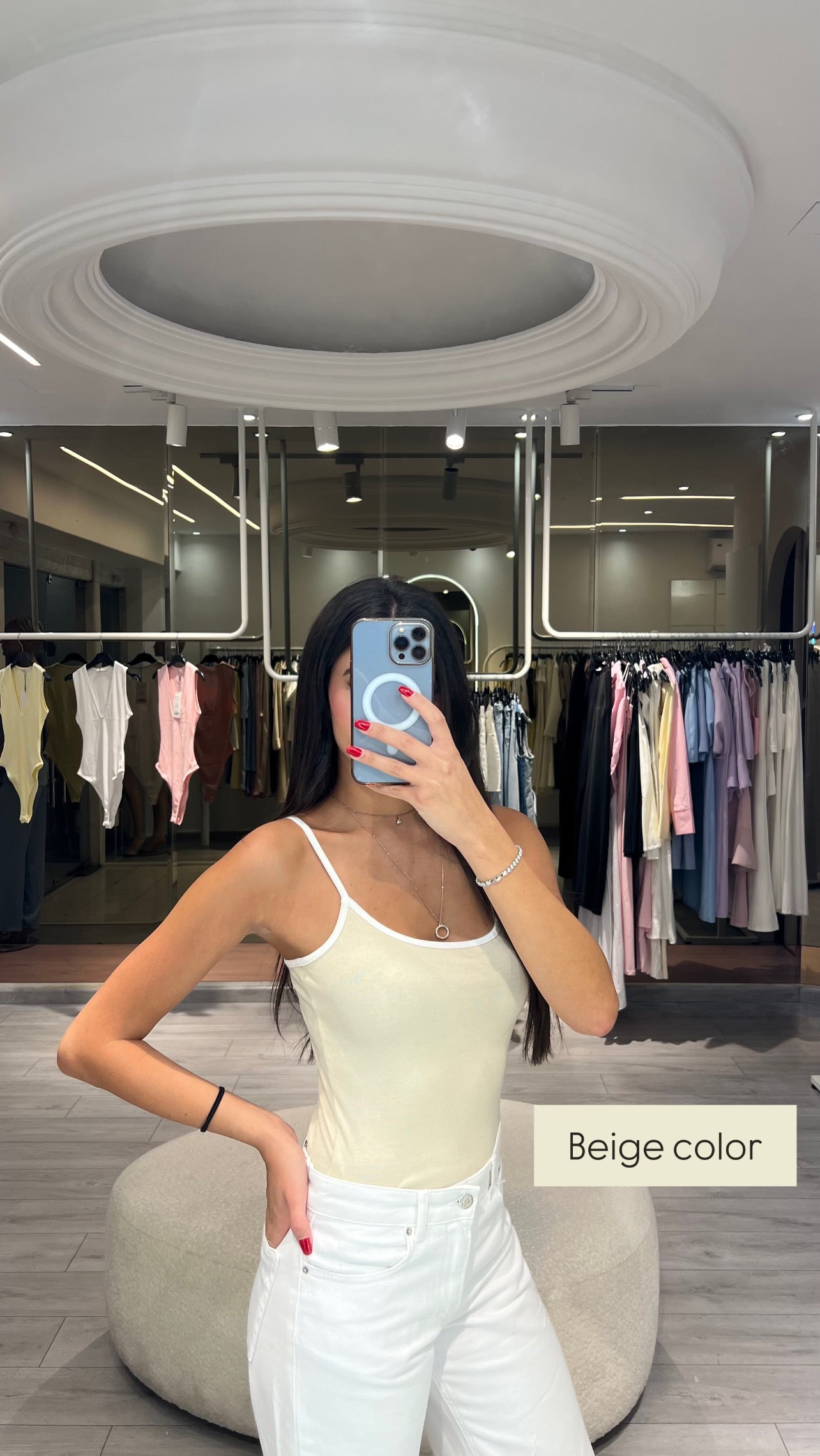 Strap Top with white outlines