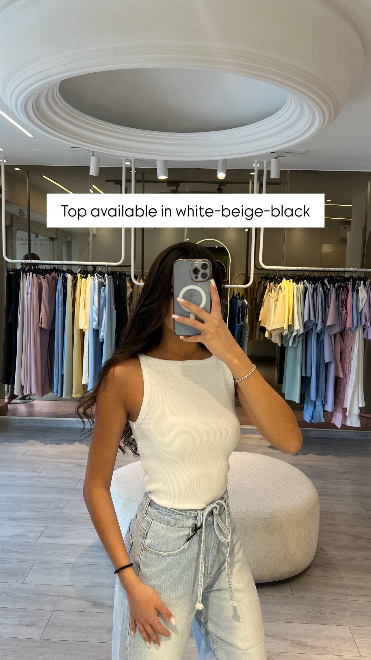 Ribbed halter basic