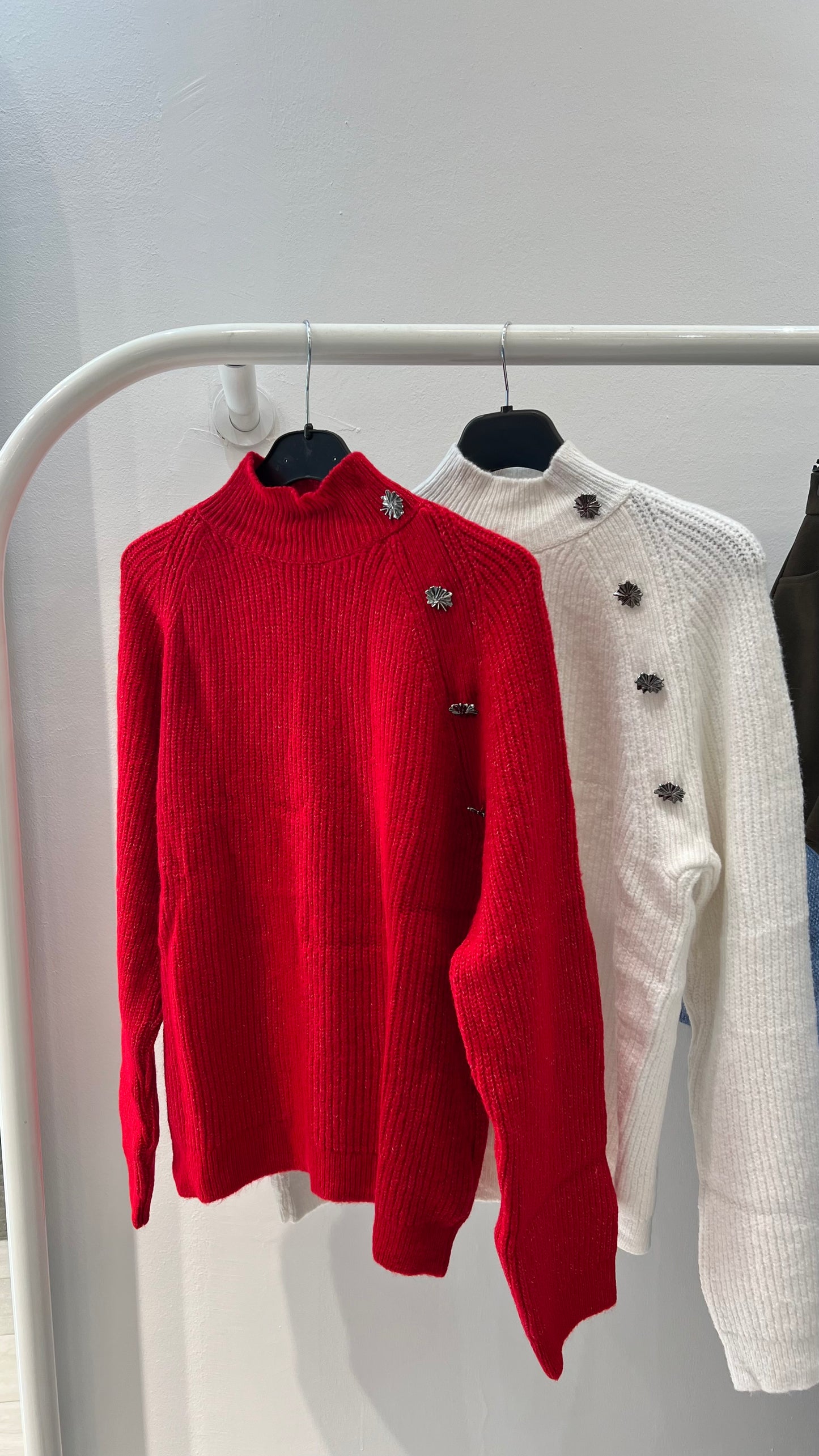 Sweater with Silver Buttons