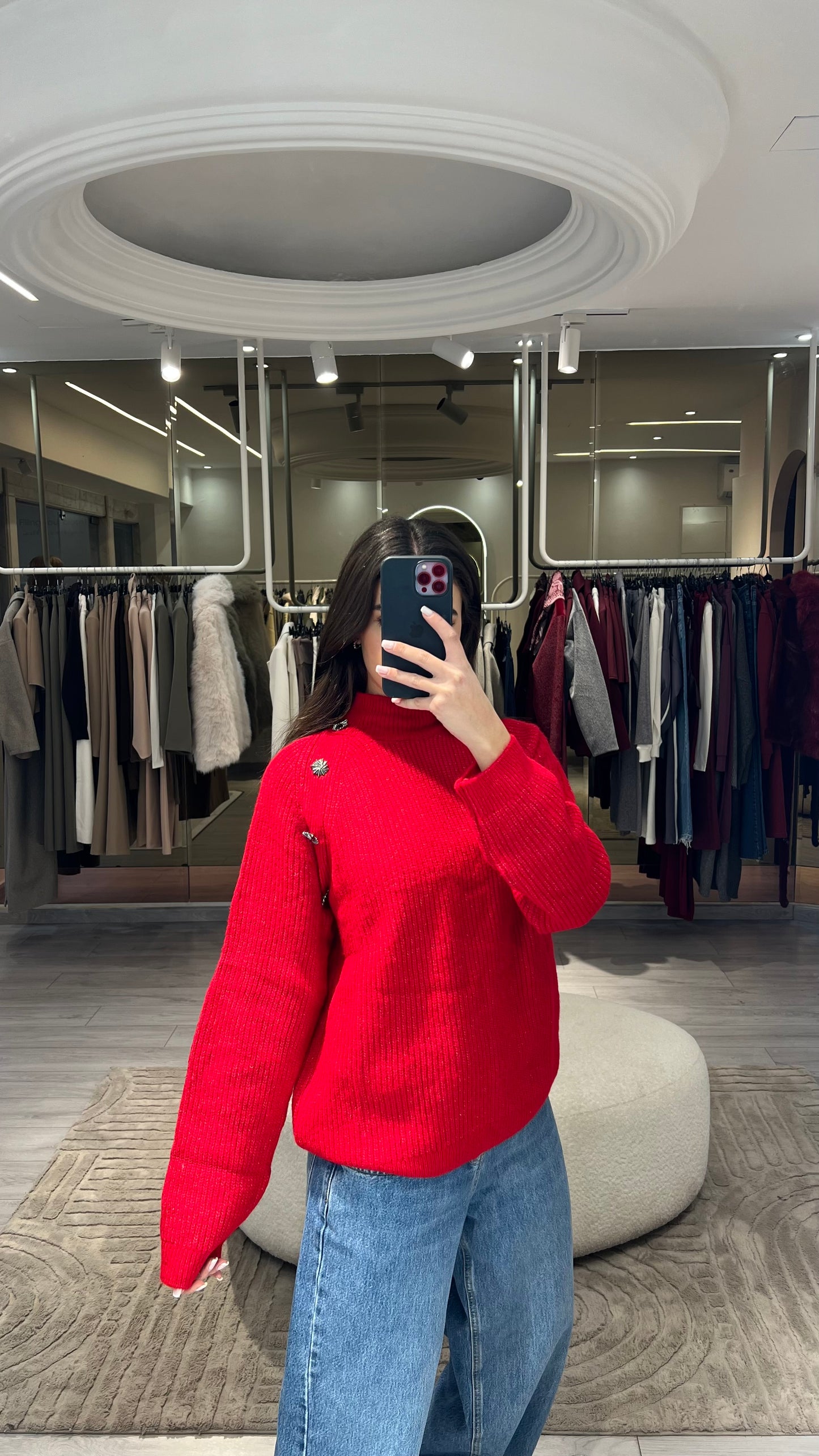 Sweater with Silver Buttons