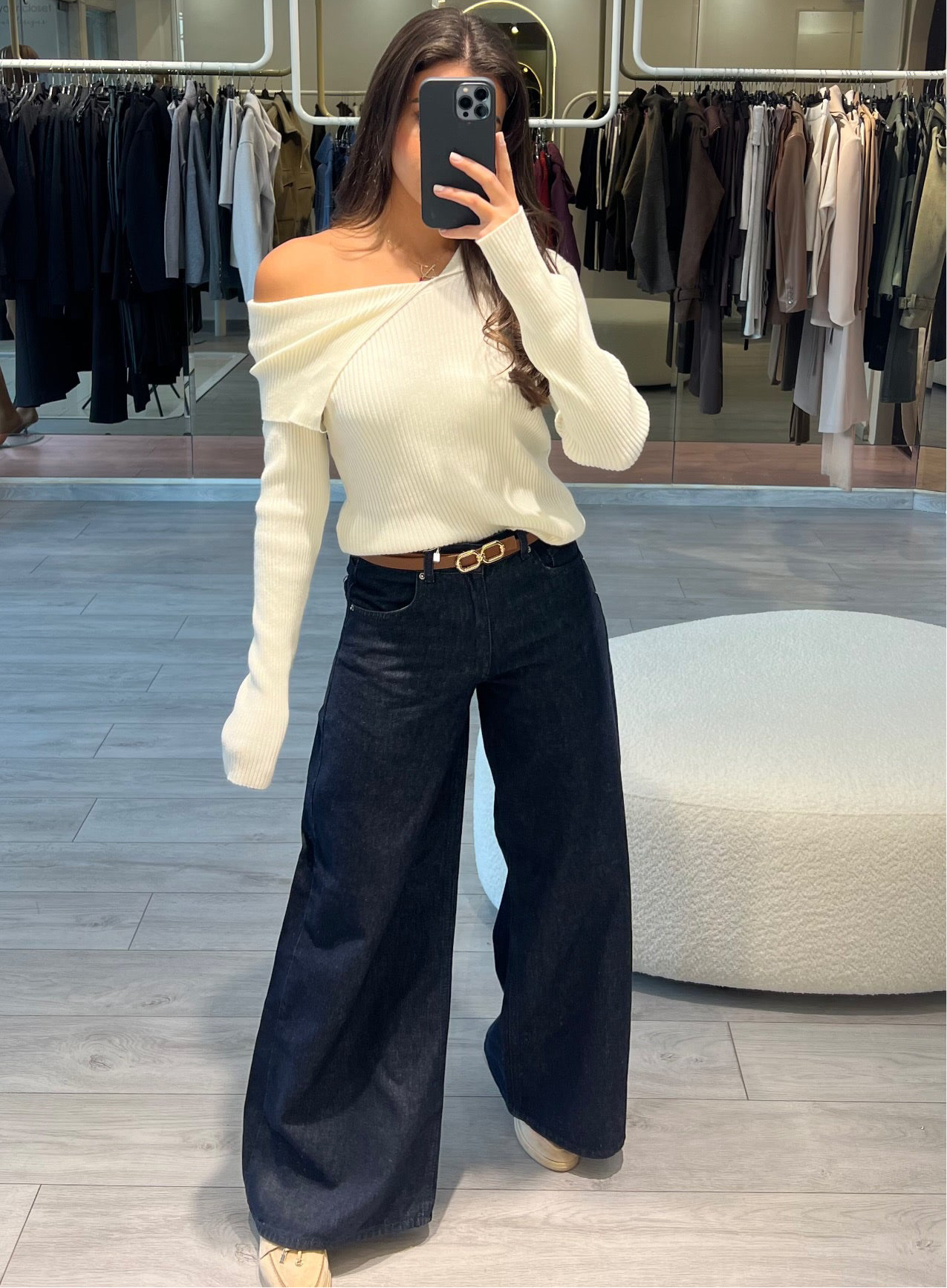 Dark Wide Leg Jeans
